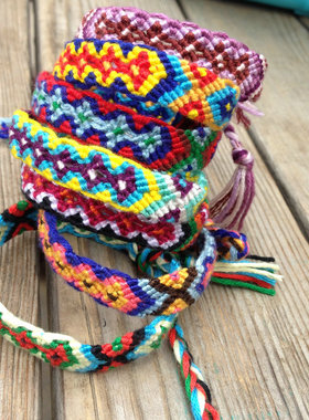 编织民族风端午节七彩同学手绳