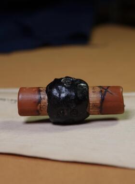 开门惹呼啦藏药天珠经文包念珠小元素配珠民族文玩呢配饰一图一物