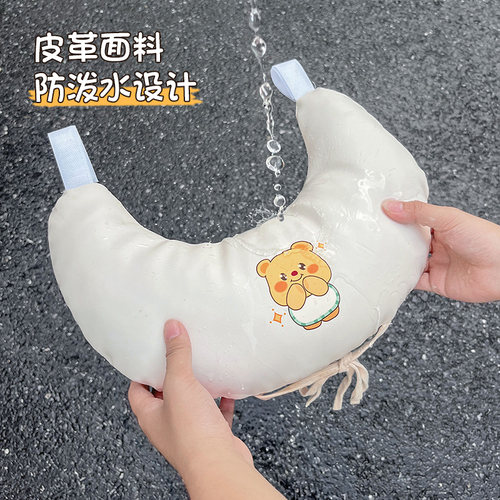 电动车防撞头保护垫儿童头部保护垫座椅软包防水前置宝宝减震护枕 - 图2