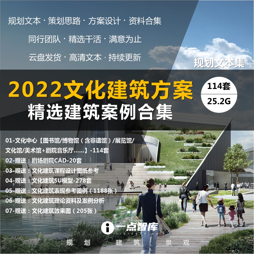 2022新款文化建筑方案艺术文体中心图书大剧院博物馆建筑精品设计 - 图1