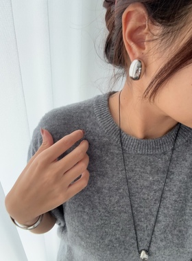 SAMPAN小众设计黑绳水滴项链