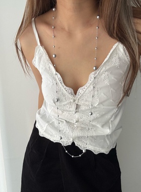 SAMPAN满天星珍珠项链轻奢小众设计感叠感戴毛衣链女链气质高级感