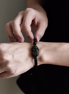 貔貅手链简约金曜石情侣本命年