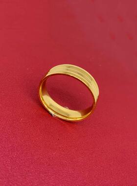 男女越南沙金简约闭口戒指环