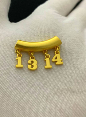 diy欧币风镀黄金手链不掉色吊坠