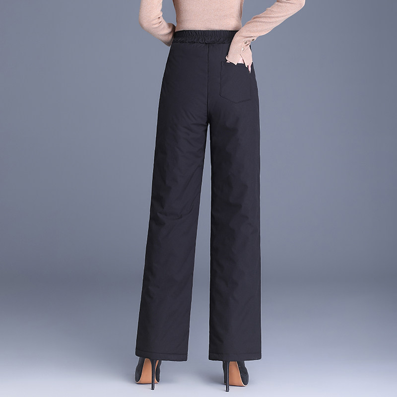 高端羽绒裤女直筒裤气质妈妈高腰宽松显瘦长裤加厚保暖羽绒棉裤子,淘宝优惠券,粉丝福利购,淘宝优惠卷