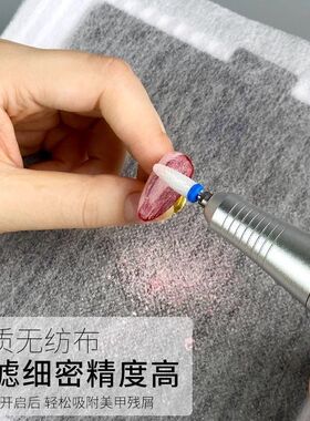 美甲吸尘器滤纸过滤棉片一次性粉尘过滤网裁剪无纺布清洁专用工具