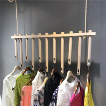 Clothing Store Hemp Rope Hanger rack Upper wall hanger hanging shelf wall side hanging clothes rings Hemp Rope Hanger