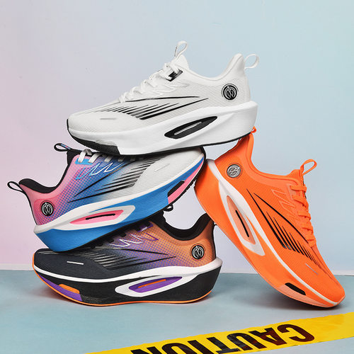 2025年春夏新款APPLE/冰丝单网高弹MD橡胶底学生马拉松轻便跑鞋 - 图0