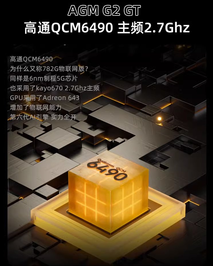 AGM G2GT户外5G/4G三防手机IP68防水主摄1亿500米热成像NFC长待机 - 图0