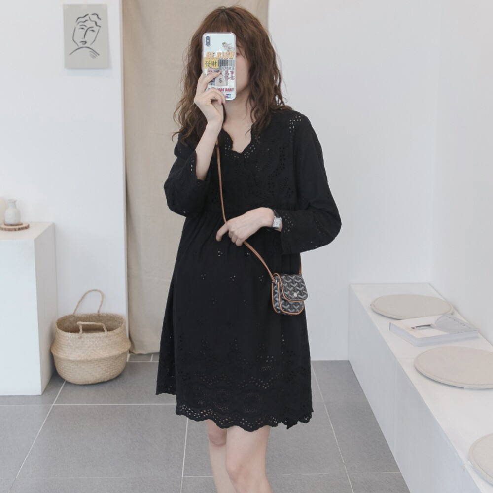 孕妇夏装宽松连衣裙中长款仙女裙子 诺初宠爱连衣裙