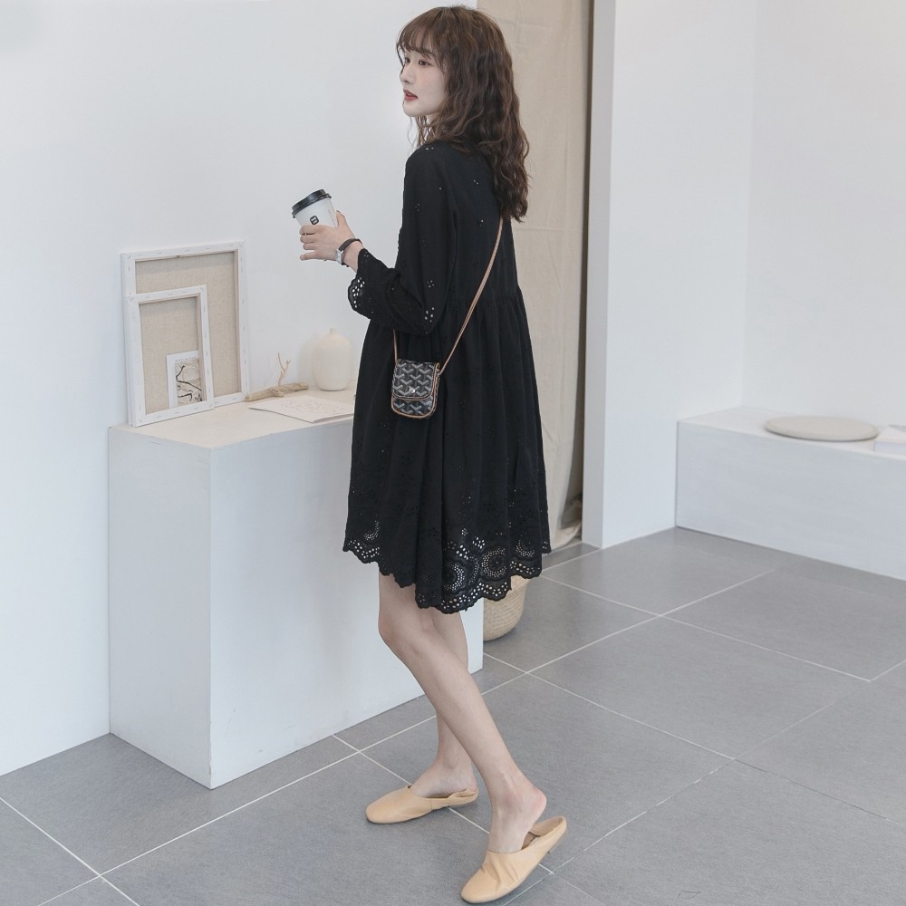 孕妇夏装宽松连衣裙中长款仙女裙子 诺初宠爱连衣裙