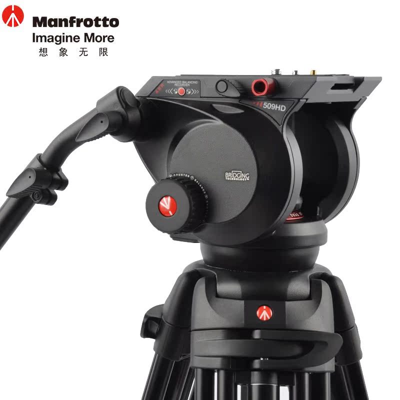 曼富图（Manfrotto）509HD专业稳定拍摄相机镜头摄像观鸟液压云台-图1