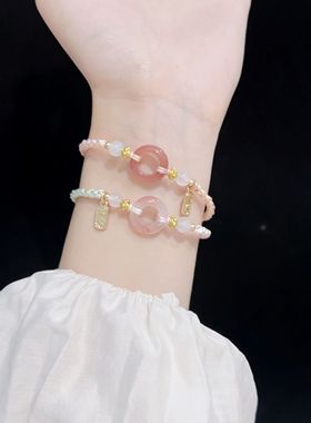 国风高级感精致平安扣编织绳手链