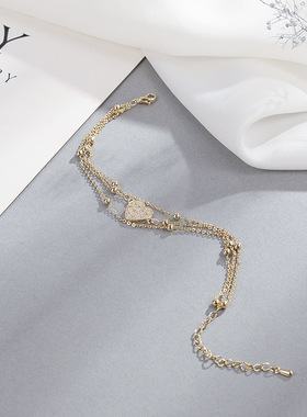 新款时尚三层钛钢手链