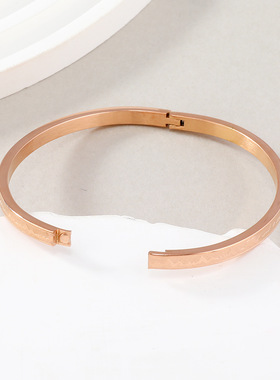 欧美钛钢心电图情侣手镯