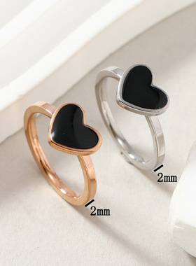 跨境钛钢情侣戒指女12