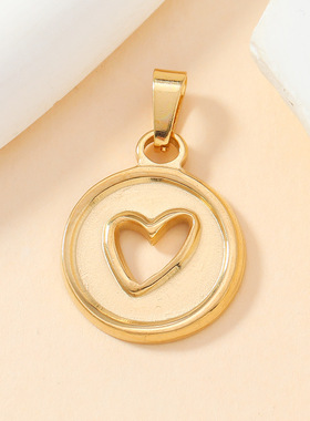 不锈钢爱心吊坠DIY女饰