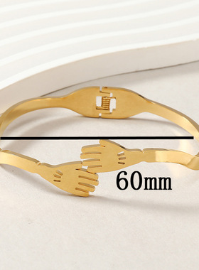 跨境新款不锈钢轻奢手镯