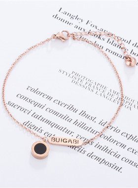 新款韩版时尚字母钛钢脚链女