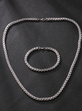 欧美跨境不锈钢男项链