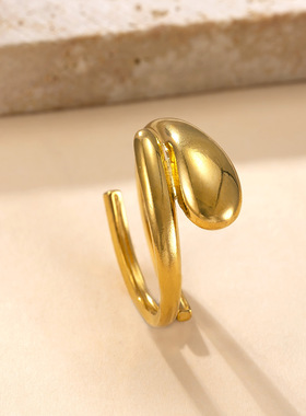 欧美风不锈钢不规则食指戒