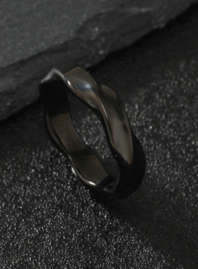 欧美热销钛钢莫比乌斯指环