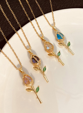 网红时尚钛钢项链女款