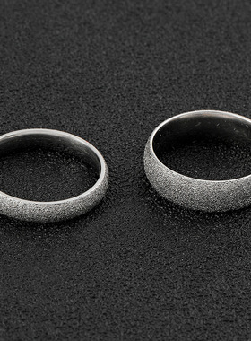 跨境新款个性创意钛钢情侣戒指