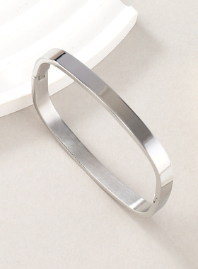 跨境源头创意钛钢方形手镯