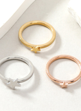 韩版不锈钢五角星钛钢饰品