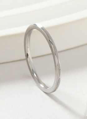 时尚简约不锈钢情侣戒指