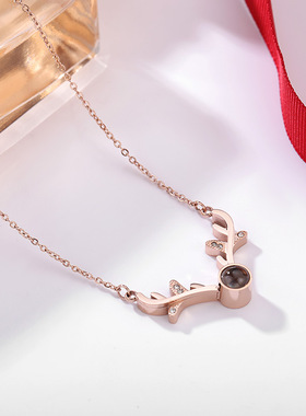 若娜新款麋鹿项链5313