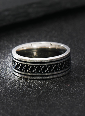 跨境供应钛钢戒指不掉色男款批发
