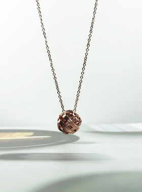 韩国东大门新款轻奢绣球项链女