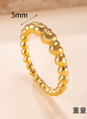 跨境新款不锈钢情侣戒指