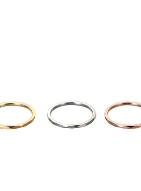 极细钛钢几何戒指0066