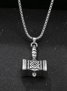 跨境爆款骷髅头钛钢项链