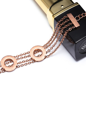 欧美时尚简约链条罗马文字圆形手