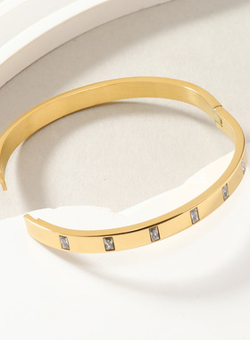 跨境O型卡扣钛钢手镯6