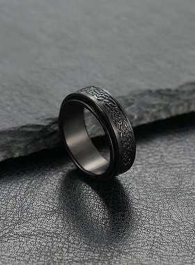 跨境异域风不锈钢可转戒指