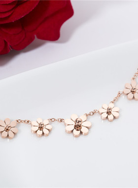 新款韩版时尚太阳花钛钢手链