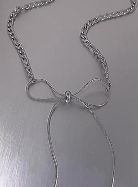 钛钢流苏项链女时尚轻奢蛇链一款