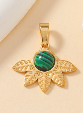 不锈钢爱心椭圆满钻项链