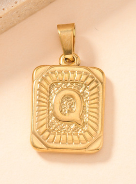 欧美爆款26字母不锈钢吊坠