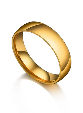 韩版不锈钢锆石情侣对戒