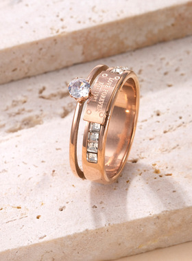 跨境爆款不锈钢情侣对戒