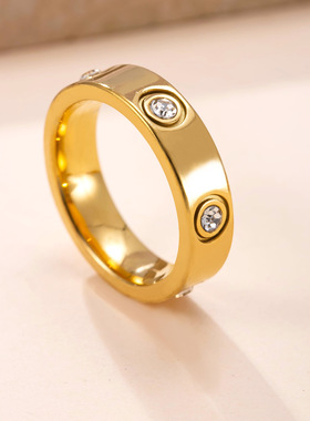 跨境热销不锈钢情侣戒指