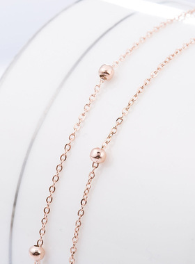 个性简约玫瑰金锁骨链