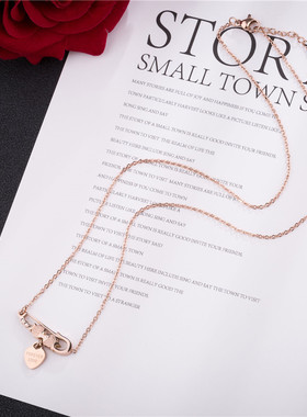 新款创意别针项链女15